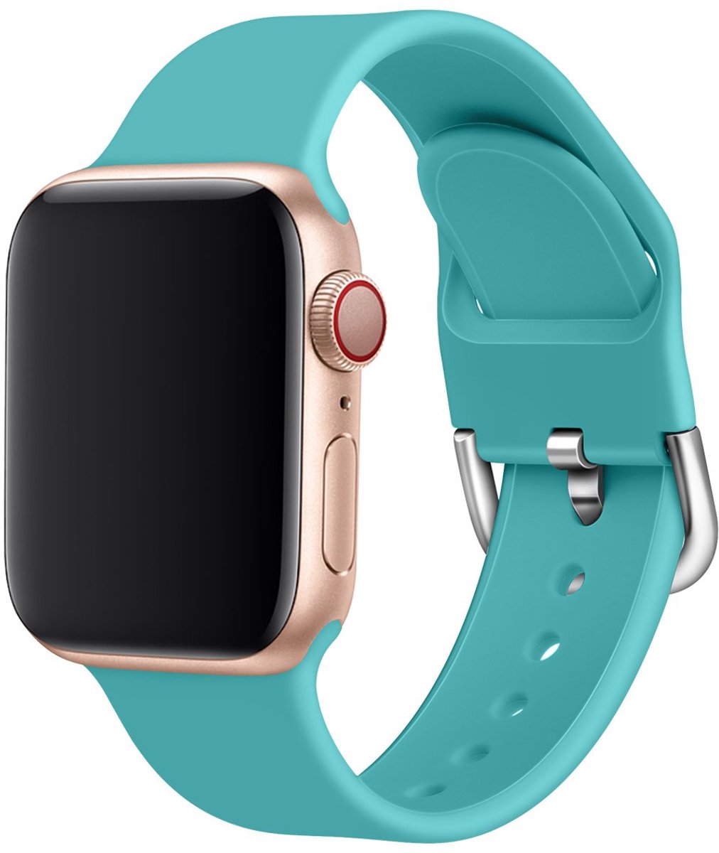 Smartwatch bandje - Apple Watch 42mm 44mm - mint siliconen