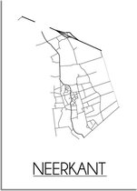 Neerkant Plattegrond poster A3 poster (29,7x42cm) - DesignClaud