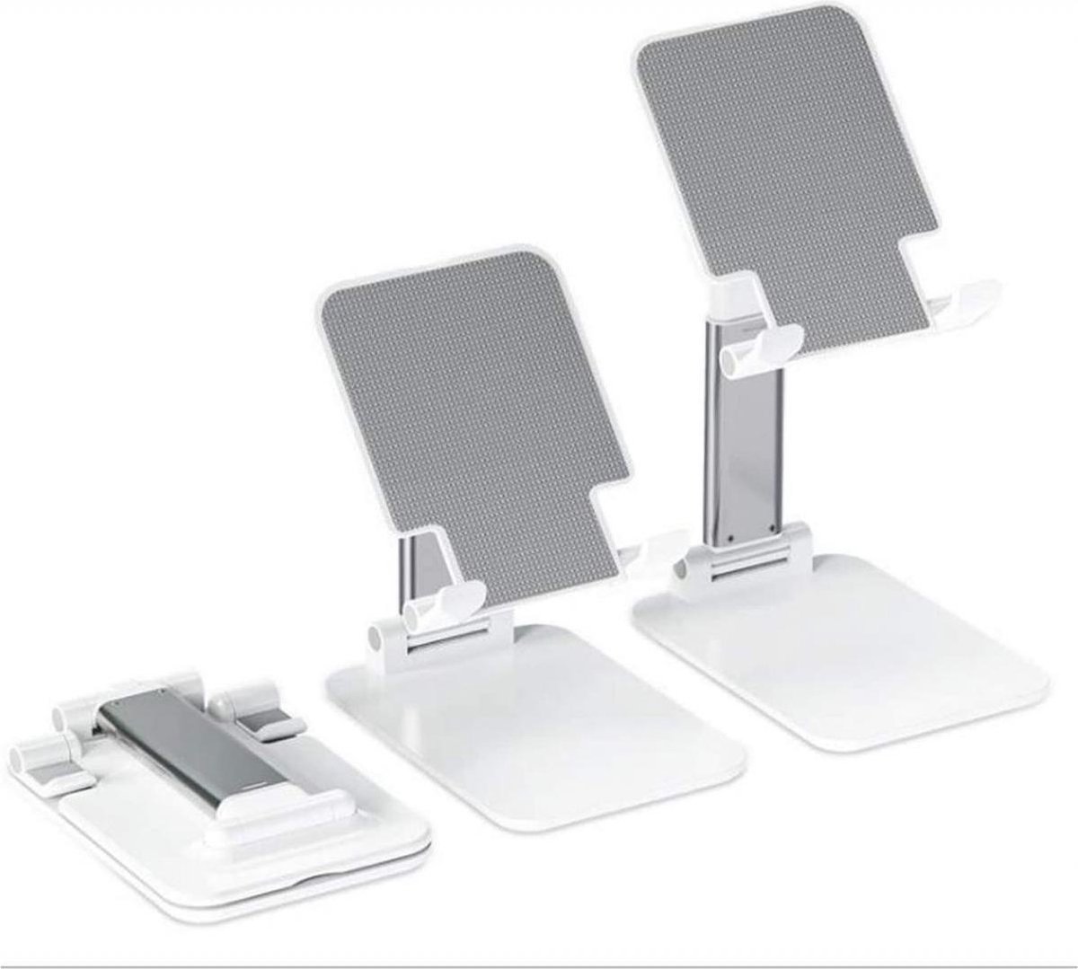 Verstelbare Aluminium iPad/Tablet Bureau Houder Opvouwbaar Wit