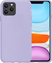 iPhone 11 Pro Max Hoesje Siliconen Case Hoes Back Cover TPU - Lila