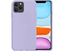 Hoesje - Geschikt voor Apple iPhone 11 Pro Max - Sterk & Shockproof - Siliconen Case - Hoes Cover - Telefoonhoes - Lila