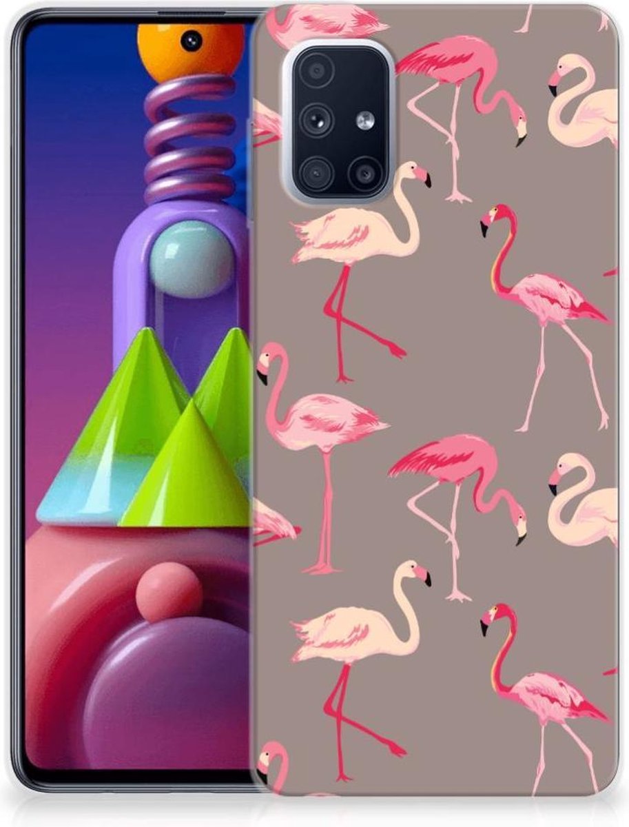Samsung Galaxy M51 TPU Hoesje Flamingo