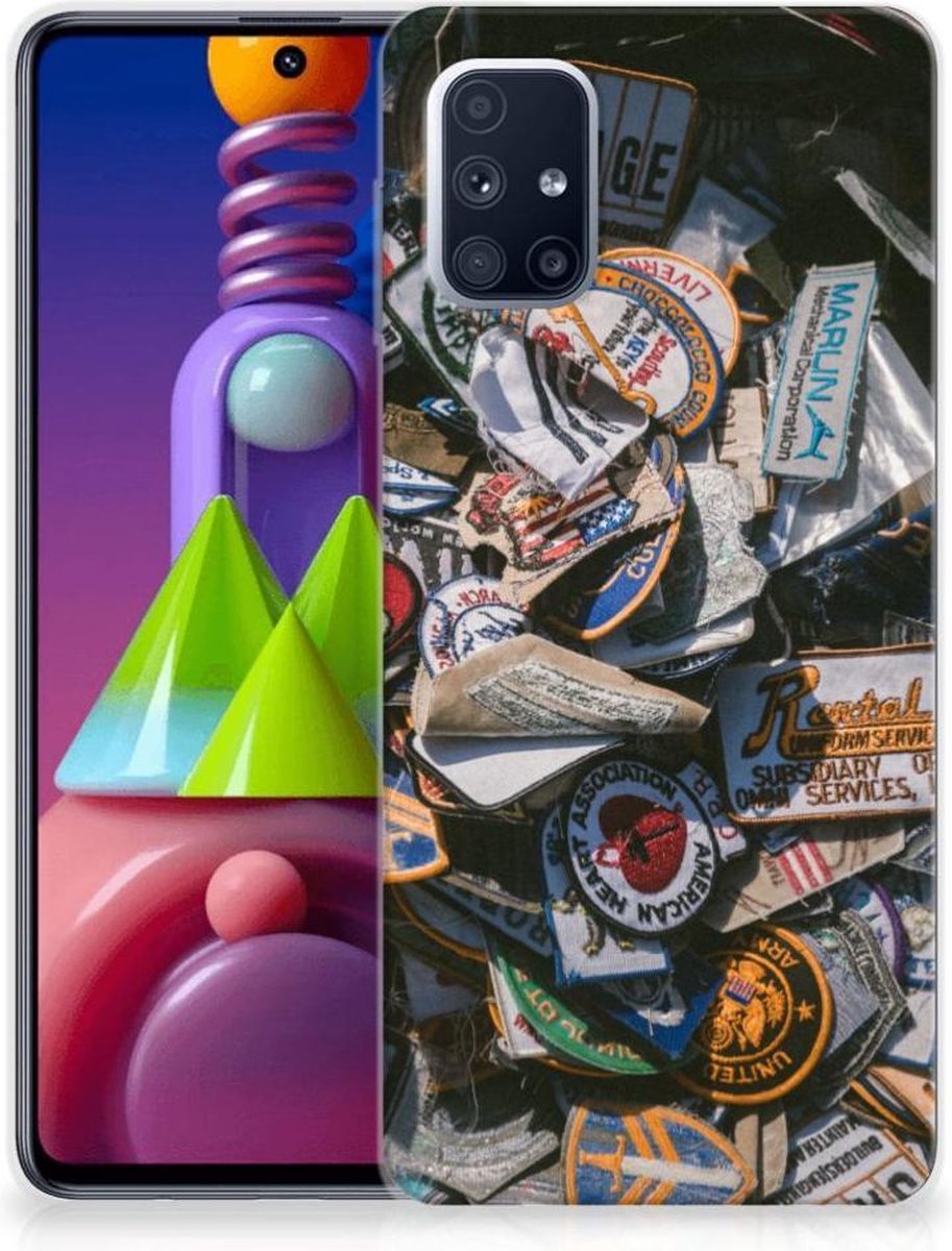 Samsung Galaxy M51 Siliconen Hoesje met foto Badges