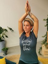 Yogashirt bamboe Follow your Flow