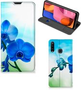 Stand Case avec photo Samsung Galaxy A20s Phone case Orchid Blauw
