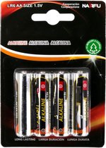 Batterij - Aigi Baty - AA/LR06 - 1.5V - Alkaline Batterijen - 4 Stuks - BSE