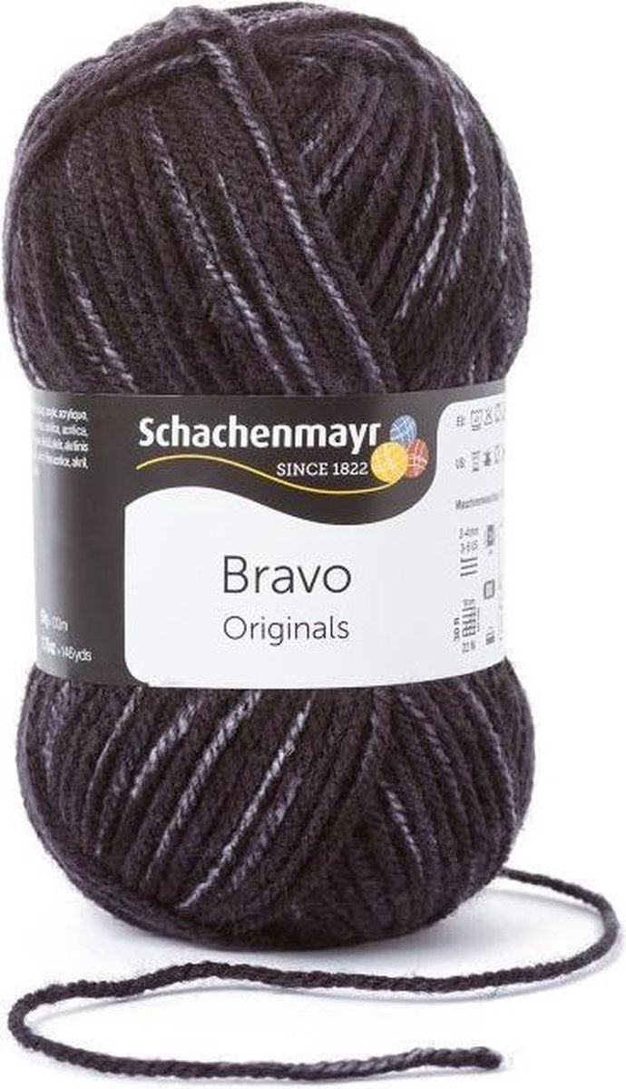 Bravo Wol - 50 gram - Gemeleerd Bruin