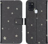 iMoshion Design Softcase Book Case Samsung Galaxy A21s hoesje - Stars Gold