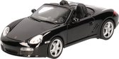 Modelauto Porsche Boxster S Cabriolet 2012 zwart 18 x 7 x 5 cm - Schaal 1:24 - Speelgoedauto - Miniatuurauto
