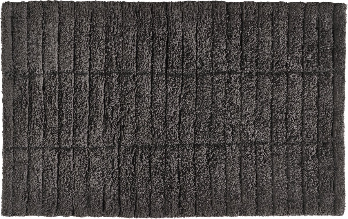 Zone Denmark badmat tiles antraciet 100% katoen 80 x 50 cm