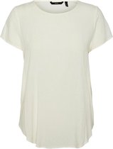 Vero Moda T-shirt Vmbecca Plain Ss Top Ga Noos 10248152 Snow White Dames Maat - XS