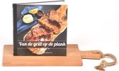 Bowls and Dishes | Set - Puur Hout Serveerplank | Borrelplank | Tapasplank | Kaasplank 38cm + Van de Grill op de plank