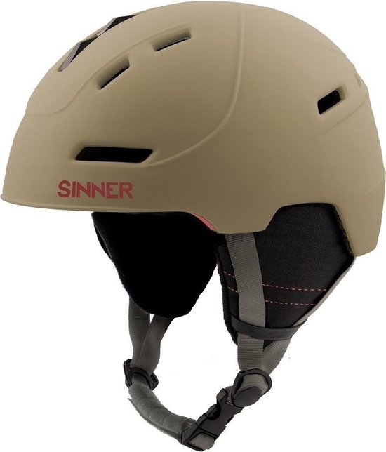 Casque de ski Sinner Silverton - Marron clair mat | Taille: 57-58 cm |  bol.com
