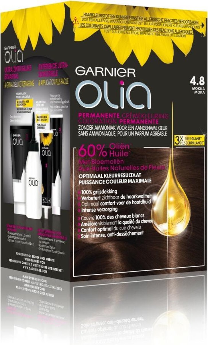 Coloration Cheveux Garnier Olia - 4.8 Brun Moka | bol.com