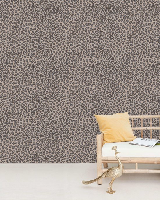 Dieren Behang Rocky Leopard Mural - Behangpapier Slaapkamer - 300cm x 280cm - | bol.com
