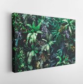 Beautiful nature background of vertical garden with tropical green leaf  - Modern Art Canvas  - Horizontal - 783204934 - 80*60 Horizontal