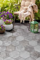Hexagon tegel | Pompei | 20 x 24 cm | Gris Decor