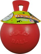 Jolly Pets Jolly Tug-n-Toss – Hondenspeelgoed - De duurzame speelbal met frisse geur – Drijvend – Rood - Ø 10 cm