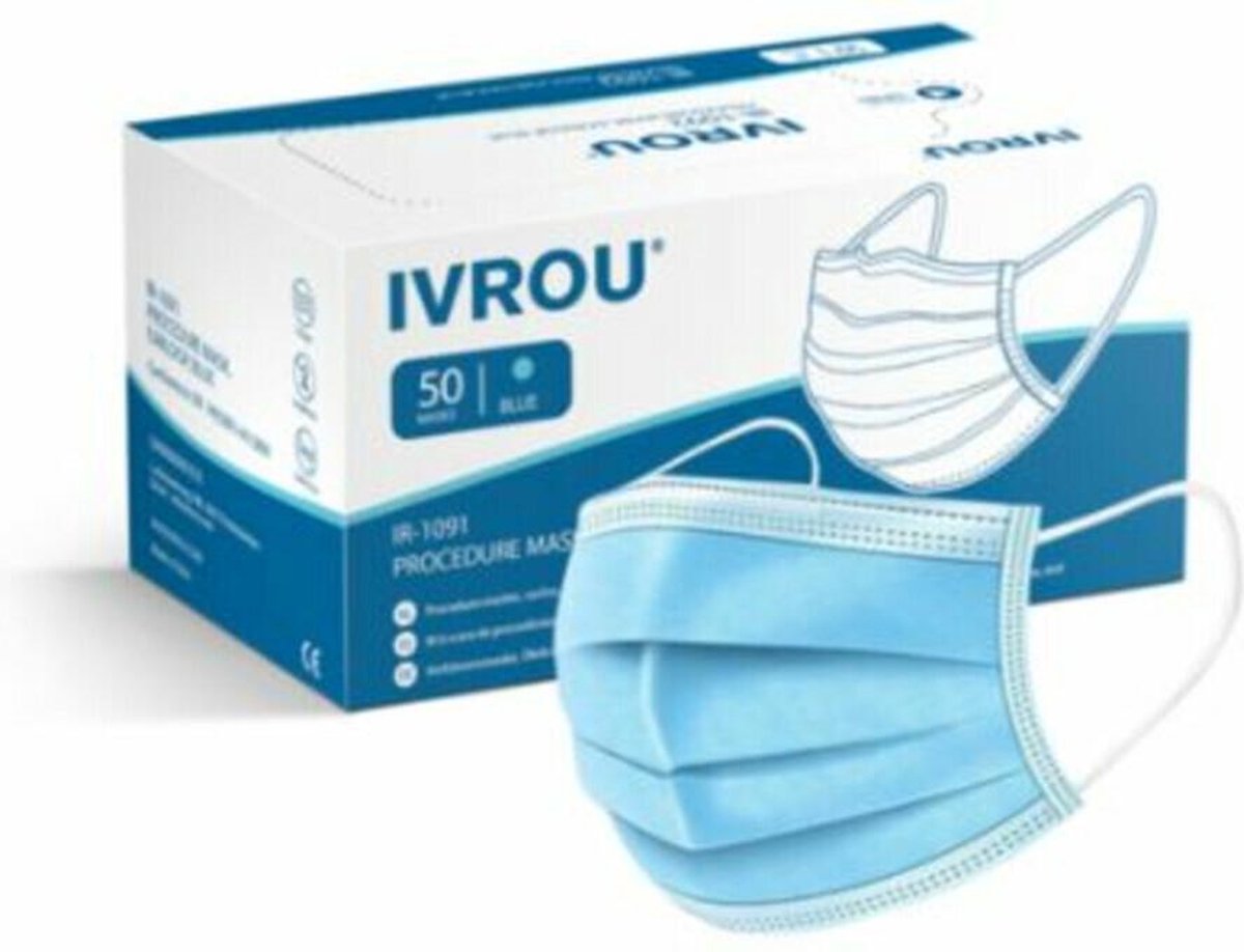 Ivrou Procedure Masker IR1091 50ST, niet medisch mondmasker