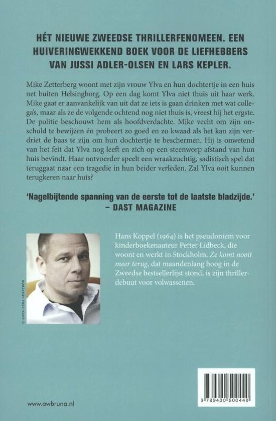 Ze komt nooit meer terug, Hans Koppel 9789400500440 Boeken Ze komt nooit meer terug, Hans Koppel 9789400500440 Boeken