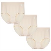 GAUBERT Dames Slip Hoge Taille Naadloos 3-Pack Beige - Maat L