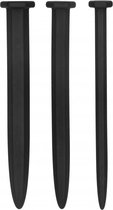 Silicone Rugged Nail Plug Set - Urethral Sounding - Black - Urethral Toys - black - Discreet verpakt en bezorgd