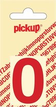 Pickup plakcijfer Helvetica 40 mm - rood 0