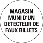 Pickup Pictogram rond diameter 20 cm - Magasin muni detecteur faux billets