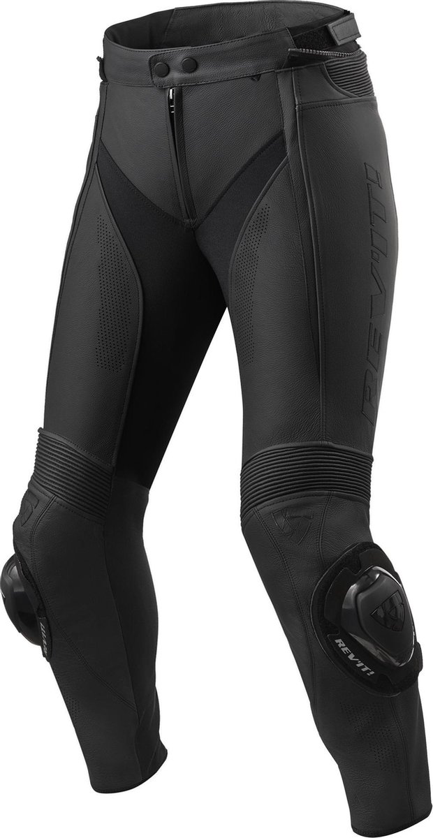 Motogirl Ribbed knee motorlegging AA-keur Level 2 dames motorbroek - zwart  - Maat 38