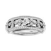 AËLRA 18K gouden damesring met 0,39 ct natuurlijke ronde diamanten