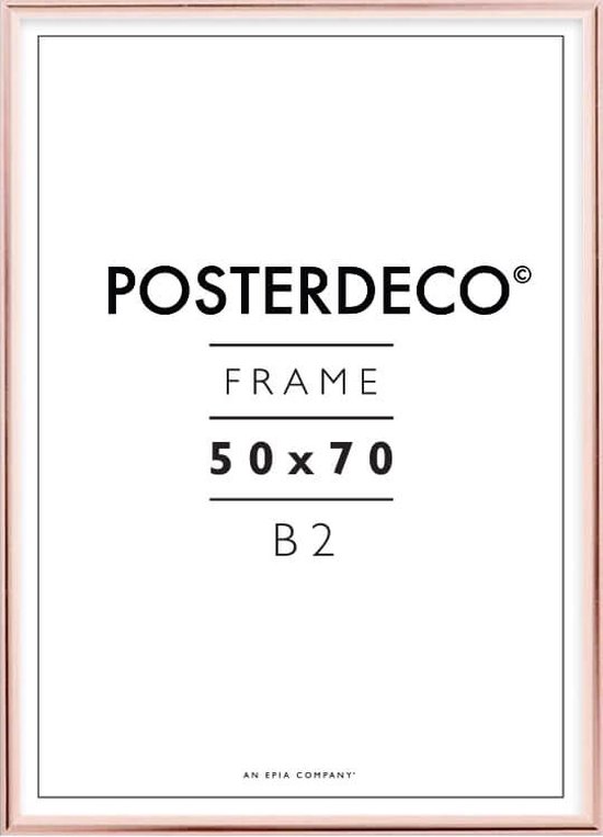 Cadre photo - Posterdeco Premium Metal - Format d'image 50x70 cm (B2) -  Rose | bol.com