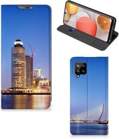 Hoesje Geschikt voor Samsung Galaxy A42 Telefoonhoesje Tekst Erasmusbrug Rotterdam