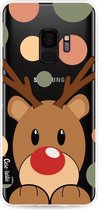 Casetastic Samsung Galaxy S9 Hoesje - Softcover Hoesje met Design - Rudolph Reindeer Print