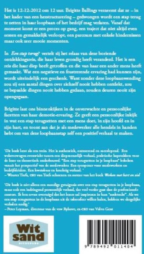 Een stap terug? Ik denk er niet aan!