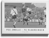 Walljar - PEC Zwolle - FC Vlaardingen '78 - Muurdecoratie - Canvas schilderij