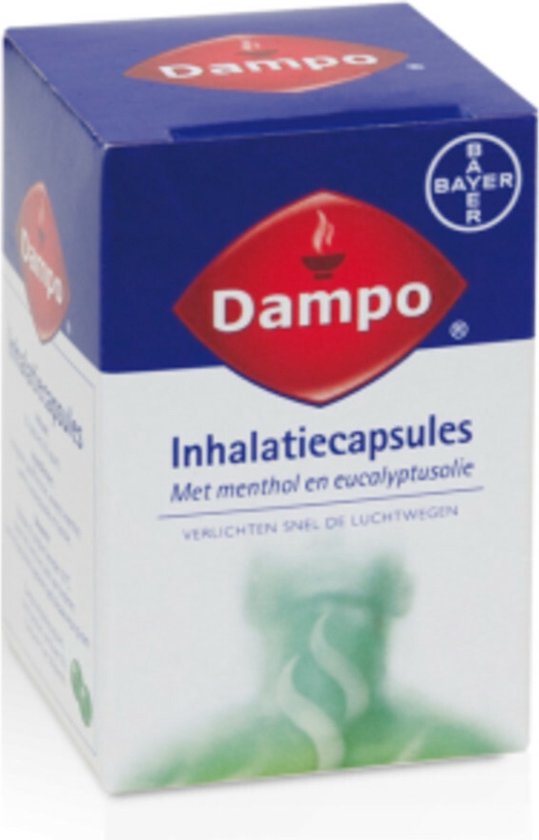 Dampo Inhalatiecapsules - Menthol en eucalyptus - Keelverzorging - 20 capsules