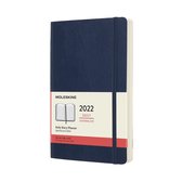 Moleskine 12 Maanden Agenda - 2022 - Dagelijks - Large - Softcover - Saffier Blauw
