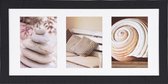 Fotolijst - Henzo - Driftwood Gallery - Collagelijst voor 3 foto's - Fotomaat 13x18 cm - Donkergrijs