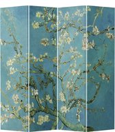 Fine Asianliving Kamerscherm Scheidingswand B160xH180cm 4 Panelen Van Gogh Amandelbloesem