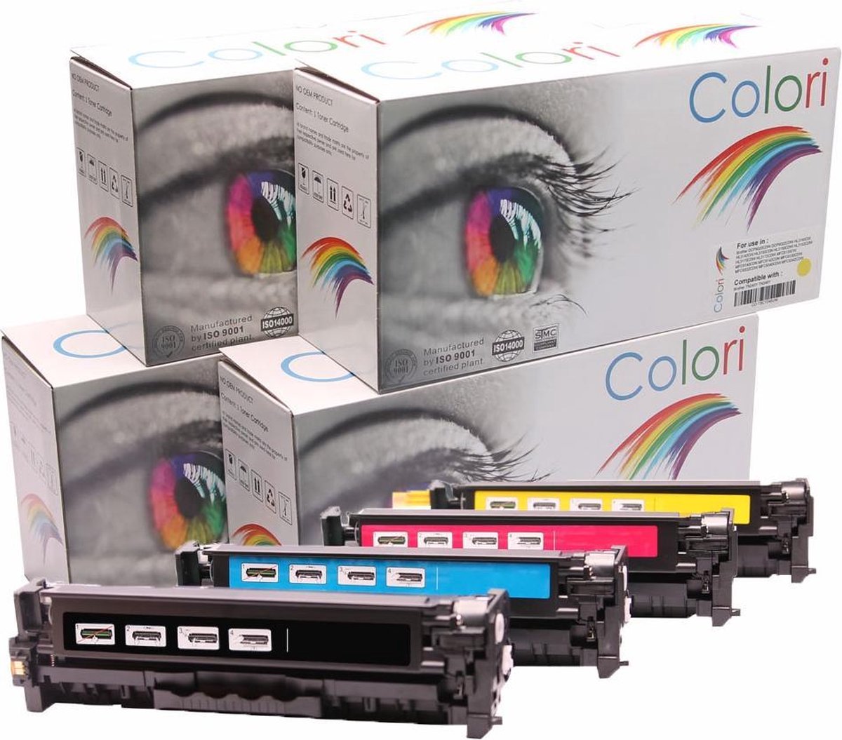 Set 4x Colori huismerk toner geschikt voor Canon 718 voor Canon I-Sensys LBP-7200 LBP-7200c LBP-7200cdn LBP-7200cn LBP-7210cdn LBP-7660cdn LBP-7680cdn LBP-7680cx MF-724cdw MF-726cdw MF-728cdw MF-