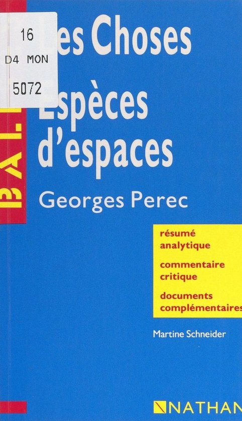Les choses. Espèces d'espaces - cover