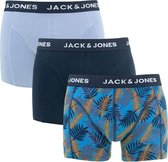 JACK & JONES JACLEAF BLUE TRUNKS 3 PACK LTN Heren Onderbroek - Maat XXL