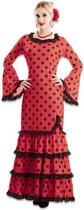 Witbaard Verkleedjurk Flamenco Dames Rood Maat S