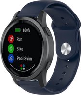 Siliconen Smartwatch bandje - Geschikt voor  Garmin Vivoactive 4 sport band - 45mm - donkerblauw - Horlogeband / Polsband / Armband