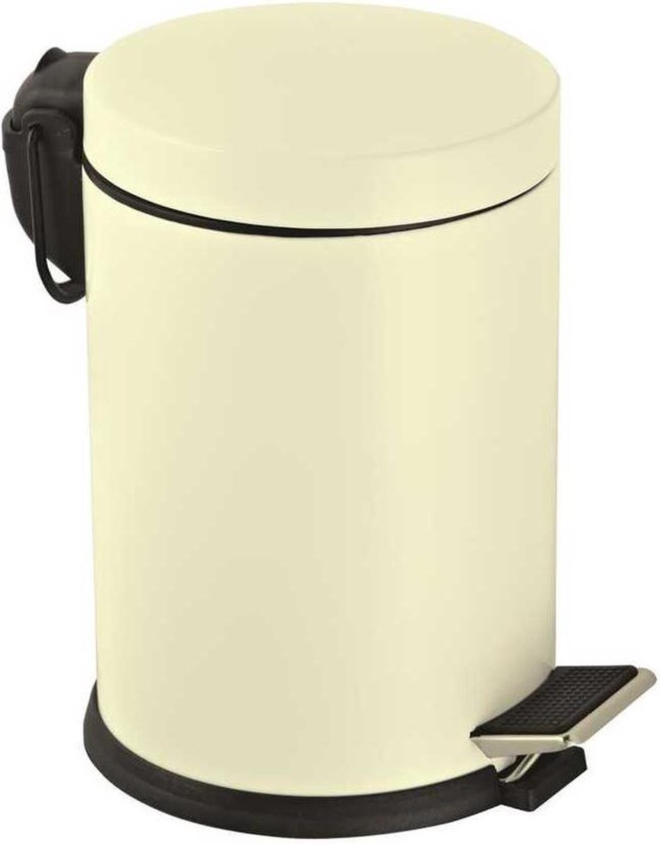 Goedkoopste Tiss® Pedal Bin Classic Pedaalemmer - badkamer en toilet- 5 L - Crème