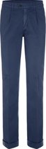 The English Hatter Herfst/Winter 2021 Pantalon met Bandplooi en omslag Mannen Blauw Katoen Maat: 48