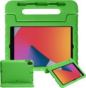 Kinderhoes Geschikt voor iPad 10.2 2019/2020 Hoes Kinder Hoesje Kids Case Cover Kidsproof - Hoesje Geschikt voor iPad 7/8 Hoesje Kinder Hoes - Groen