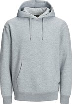 Jack and Jones Hoodie Grijs Stretch Met Kangoeroezak Casual Fit - XS