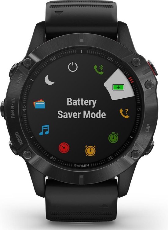Garmin Fenix 6 PRO Multisport Smartwatch - Geavanceerde GPS Tracker - Multisport - 10ATM Waterdicht - Zwart