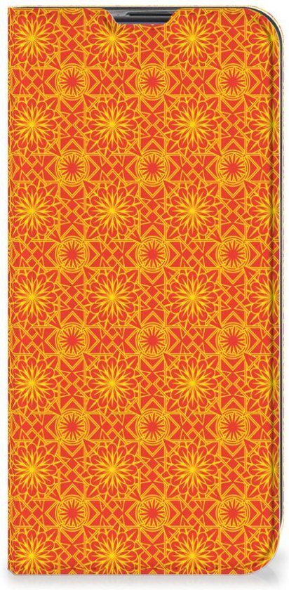 Coque de téléphone OPPO Reno4 Z 5G Wallet Case Batik Orange